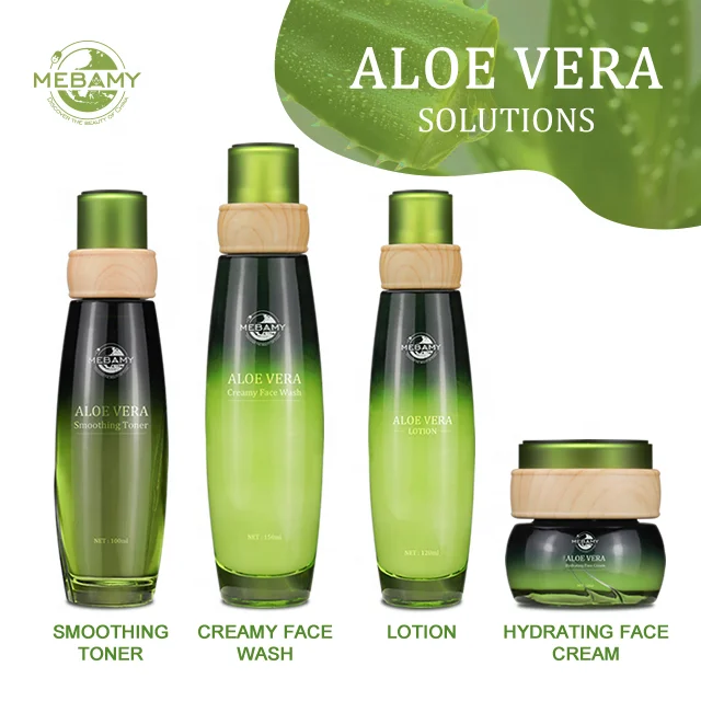 Hot Sale Aloe Vera Extract Vegan Skin Care Set for Women Repair Anti Acne Aloe Vera Skin Care Set for Sensitive Skin