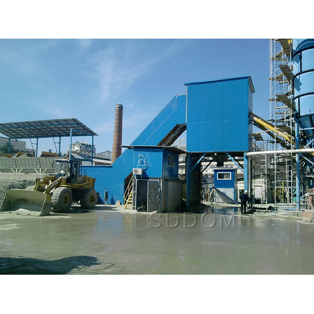 modern  china construction 25-240 Cubic meter per hour Ready mixed fixed stationary concrete mixing plant with cement silo