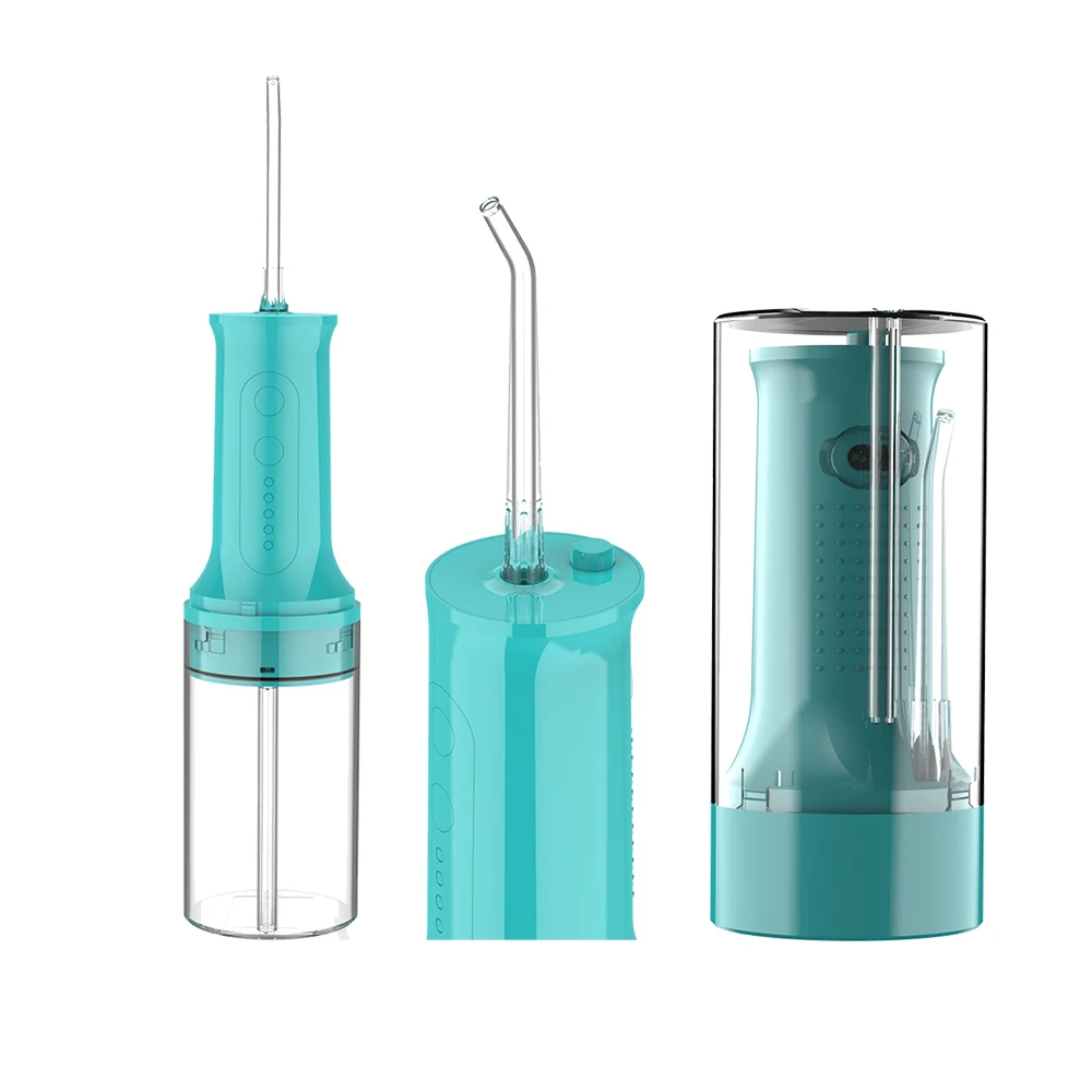 Portable Cordless Water Flosser for Teeth Dental Floss Oral Irrigator 5 Modes 250ML Reservoir USB Rechargeable Pik Fold Flosser