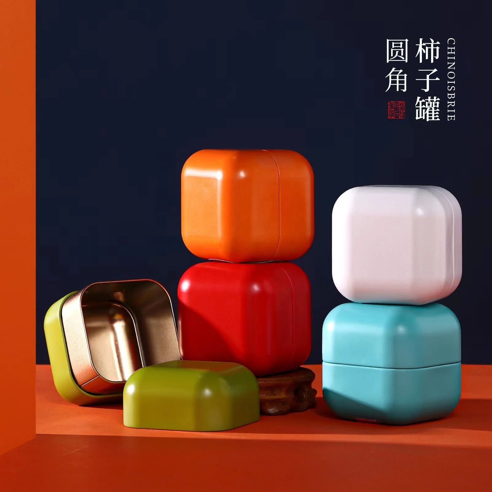 Printed embossed empty aluminium tins sublimation blanks customise metal box gift tea square tin boxes for tea