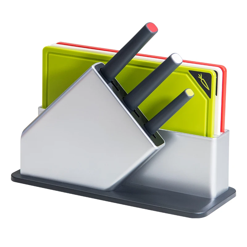 Board Set Index Color-Coded Best Chopping Storage Case 7 No Slip Plastic Cutting Boards
