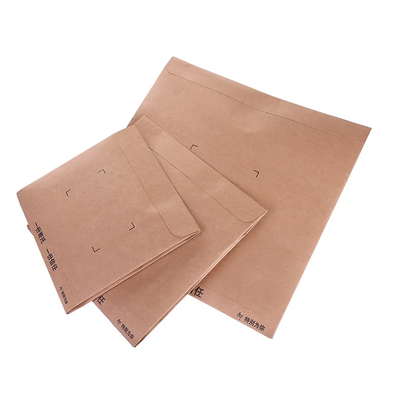 Eco Friendly Brown Packaging Shipping Scarf Bags A2 A6 Kraft Mailer Rigid Flat Mailers Craft Paper Envelopes for Photos Document