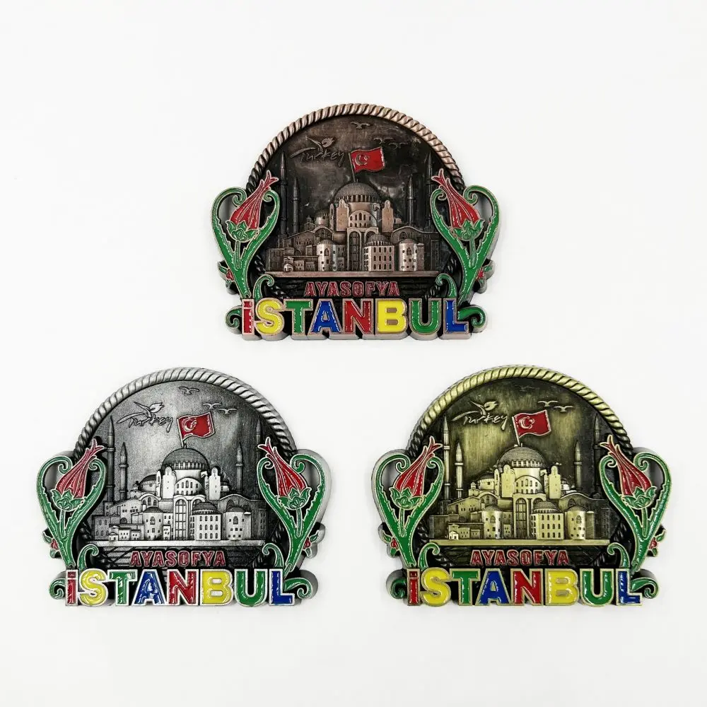 Creative Turkey Travel Souvenirs Fridge Magnets Custom Metal Crafts ISTANBUL 3D Fridge Magnets