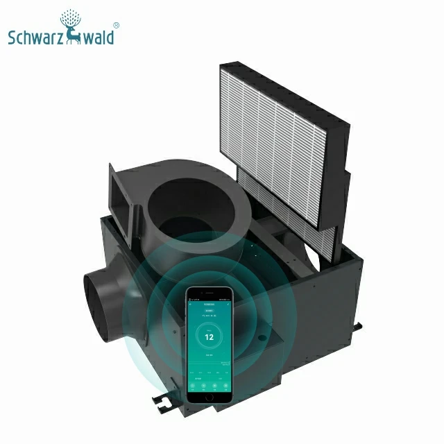 Factory exhaust fresh air ERV heat recovery hepa filter ventilation