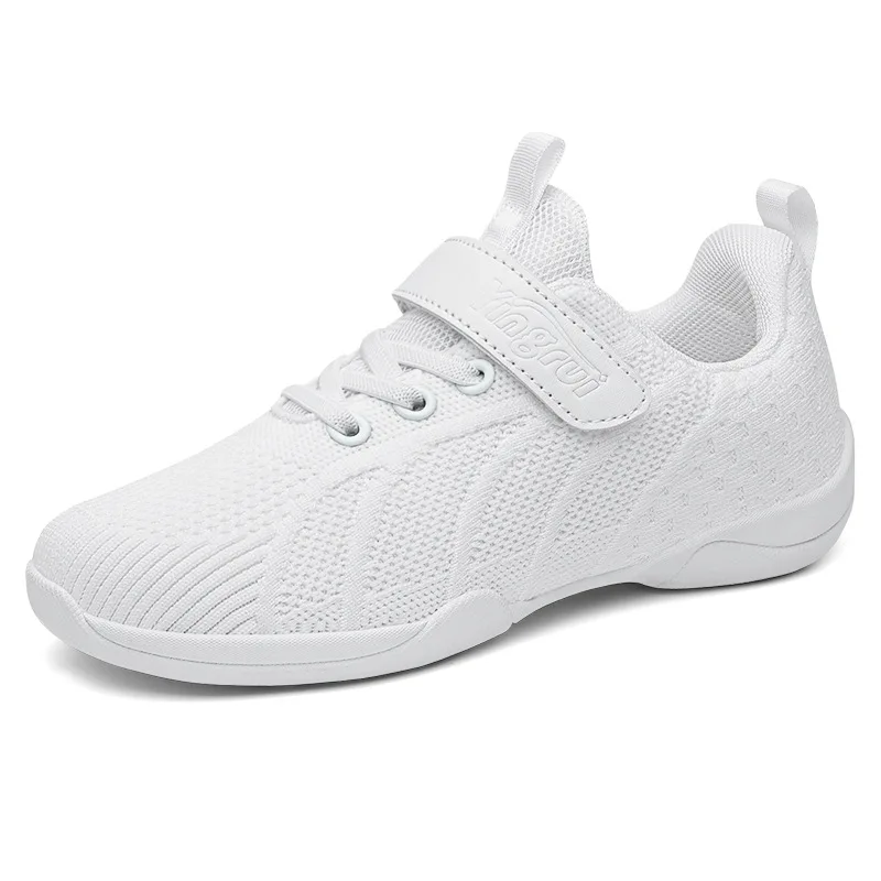 Factory wholesale unique athletic shoe competition cheerleading sneakers cheerleader practice footwear custom White cheer shoes