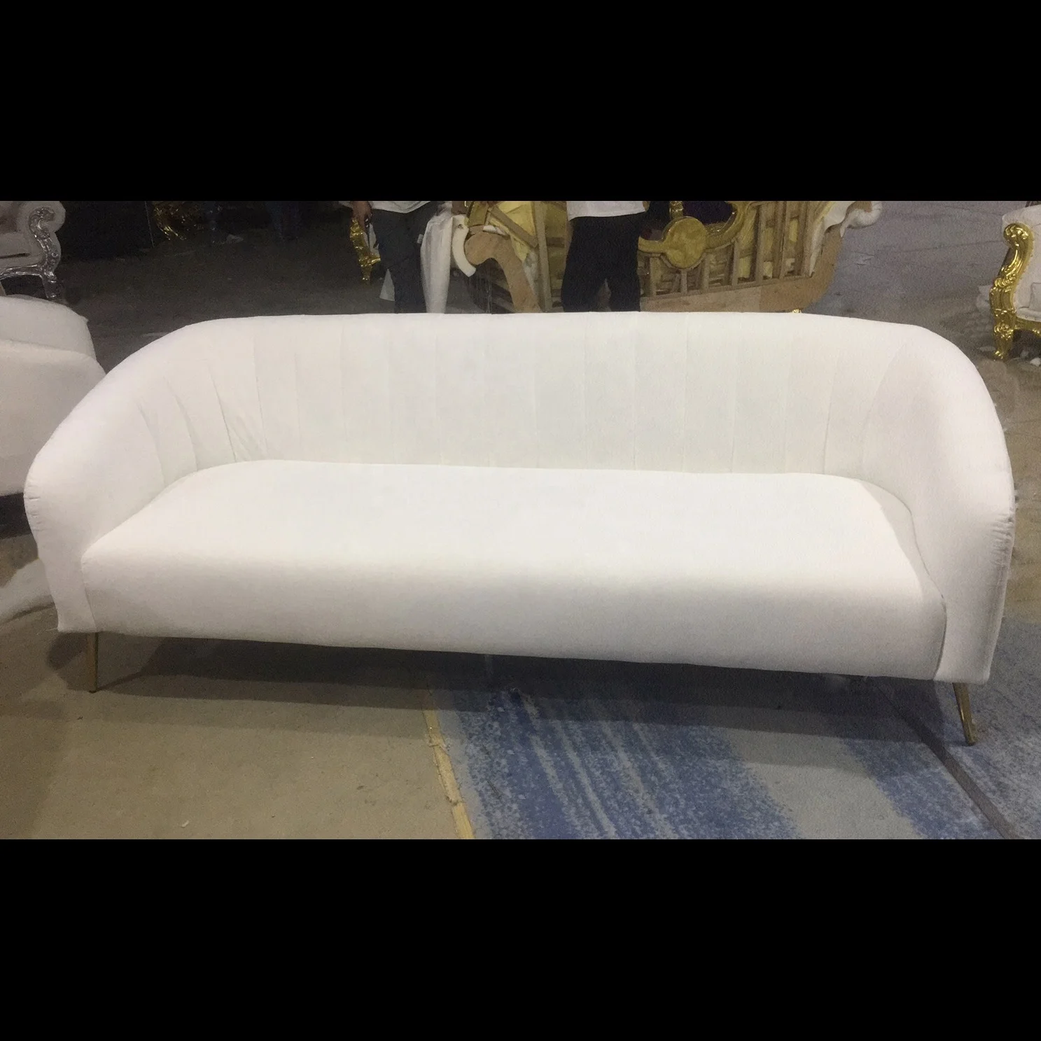 2022 Top Sale Velvet Royal Sofa With Cheaper Price Pink And Blue Green Color For Wedding Decor