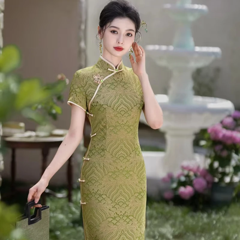 Популярное рекомендуемое весенне-летнее осеннее свадебное платье cheongsam