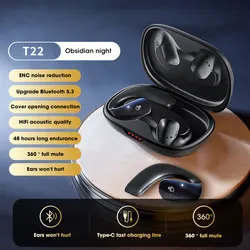 Niye new T22 TWS ear clip hanging ear gas conduction Ble headset bone conduction does not enter the ear