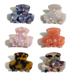 INS acetic leopard print small vintage style claw on top