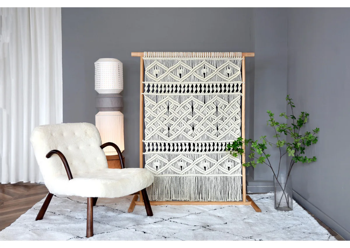 2023 HOT Bohemian Style Handmade Portable Folding Wood Privacy Screen divider Living Room or Hall Screen divider