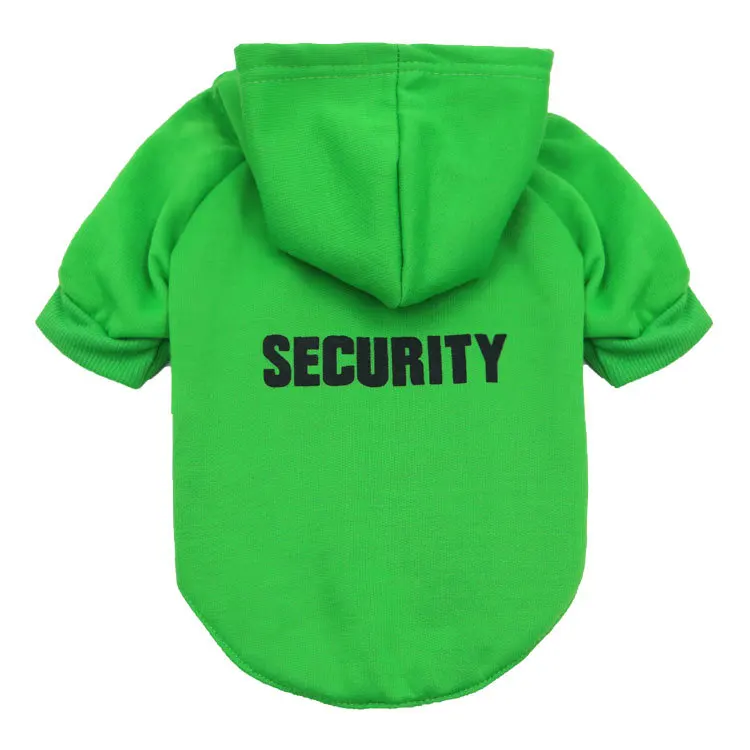 Hot Puppy Clothing Soft Fleece Interior Fashionable Security Dog Hoodies