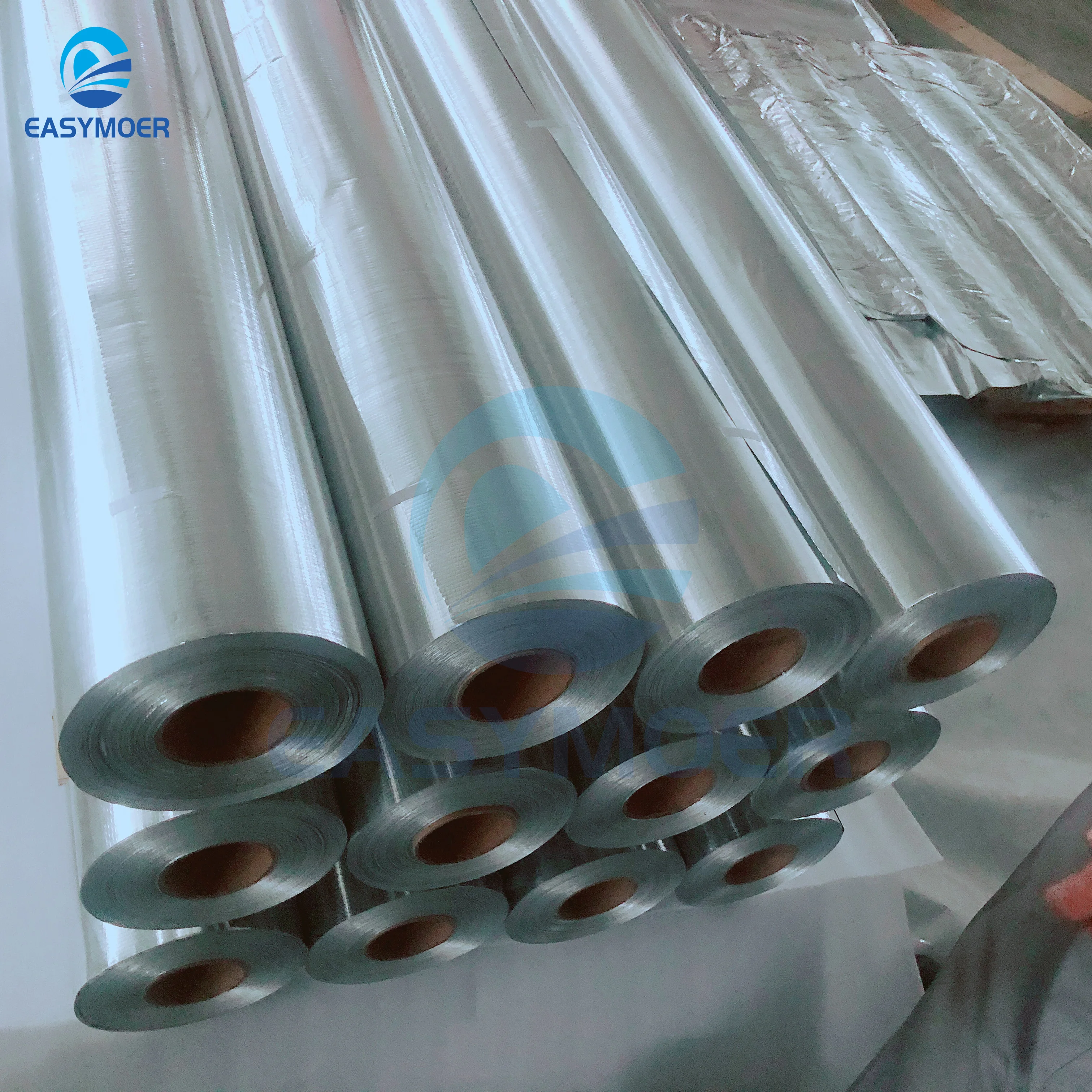 reflective 100gsm thermal insulation  double side aluminum foil woven fabric