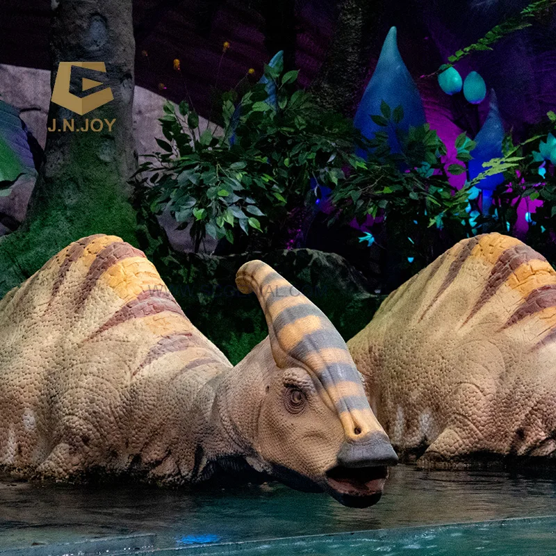 JNZM24 Large Scale Dinosaur Model Lifelike Movement and Sound Simulation Dino Statues for Outdoor Decoration