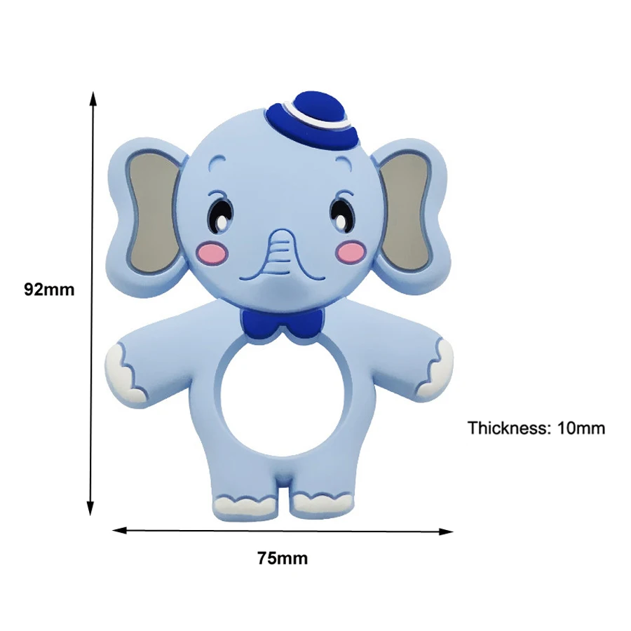 Жевательный силиконовый детский Прорезыватель в форме слона кулон ожерелье Прорезыватель