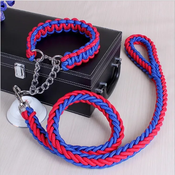 Durable Dog Rope Leash Premium Quality Woven Nylon Braided Rope Lead Dog Leash for Walking Dog