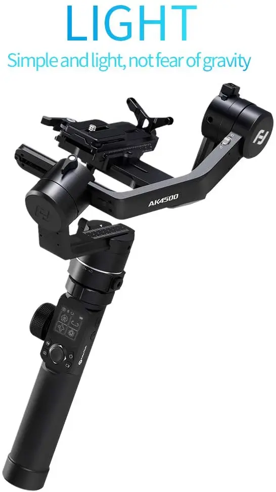 Feiyu Tech AK4500 aluminum payload 4.6kg 3 axis handheld mirrorless DSLR camera video gimbal stabilizer for camera