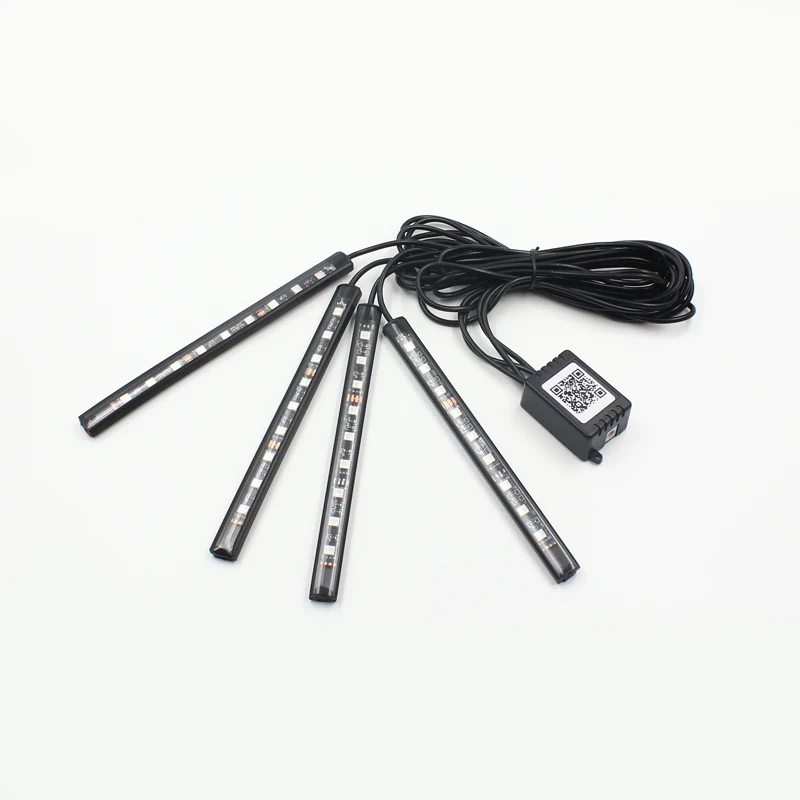 12V Car RGB LED DRL Strip Light Car Auto Blueteeth Control Interior Floor Decorative Flexible LED Strip Atmosphere Lamp