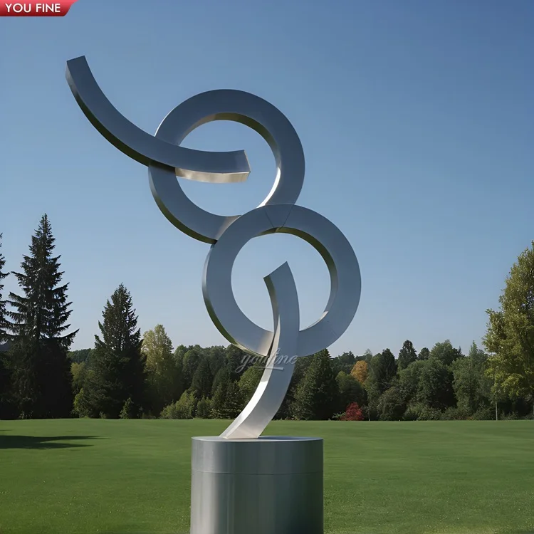 Modern Outdoor Art Decorative Stainless Steel Abstract Statue