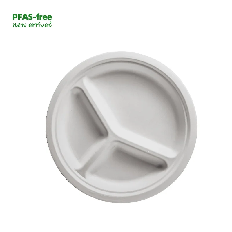 PFAS-free  Kids  Food Logo Plate Food Biodegradable Plate Set