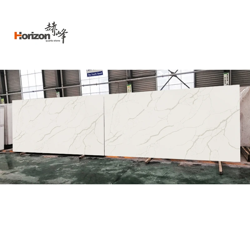 Wholesale marble look engineered stone quartz countertop calacatta cuarzo artificial stone quartz slabs