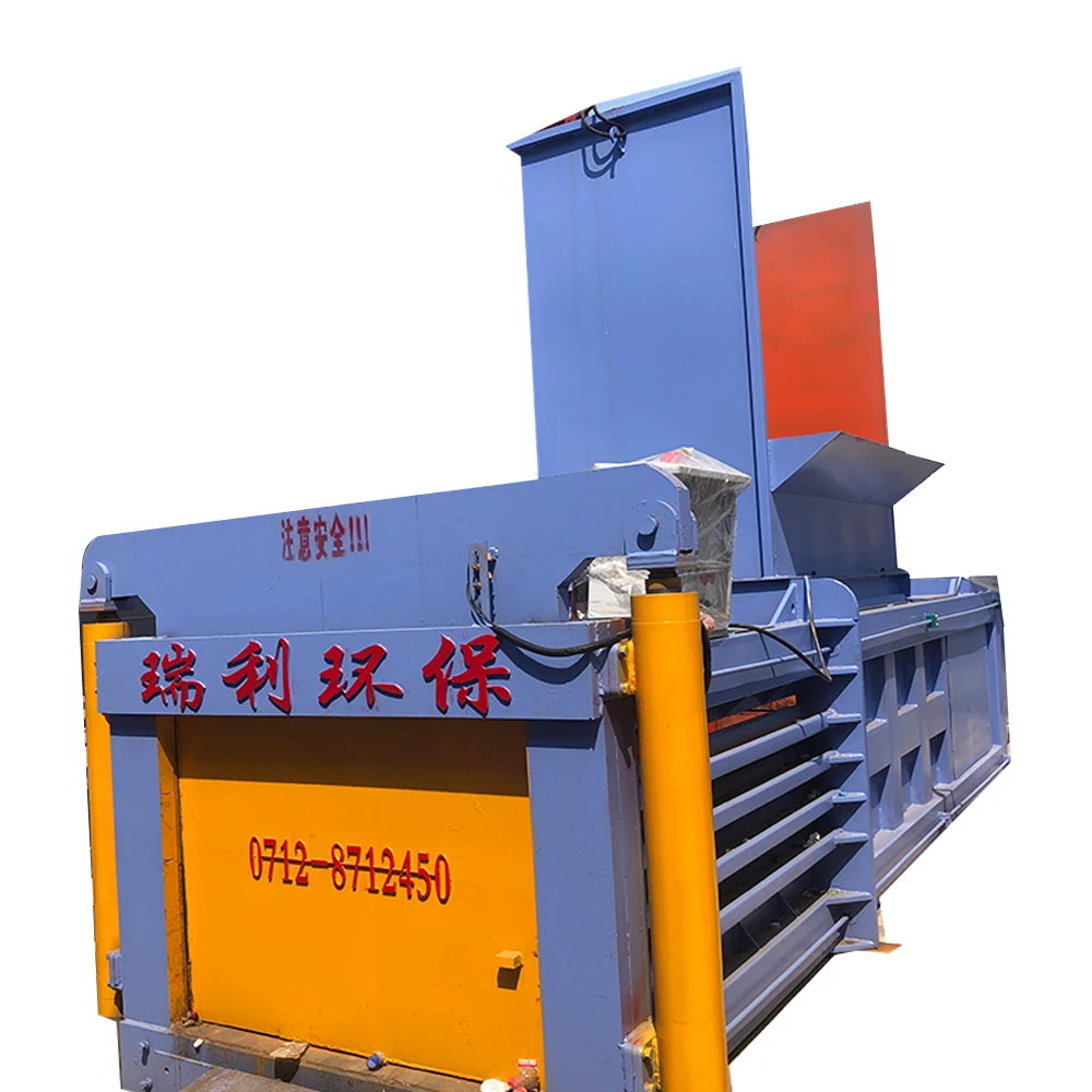 2-10T/H hydraulic waste paper packer, used clothes and textile compress baler machine, plastic baler for sale