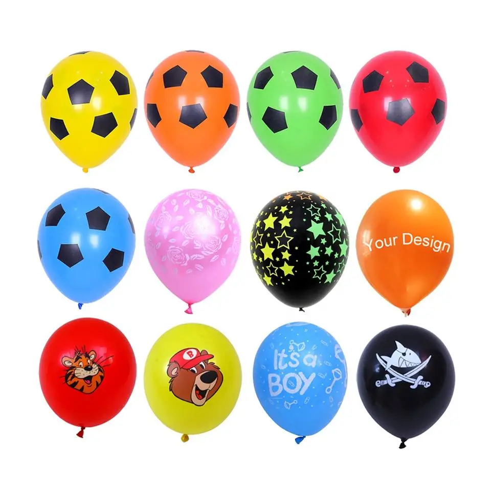 Inflatable Air Helium  Custom Print Logo Personalized Globos Latex Ballon Balloon with customized  Logo Printed