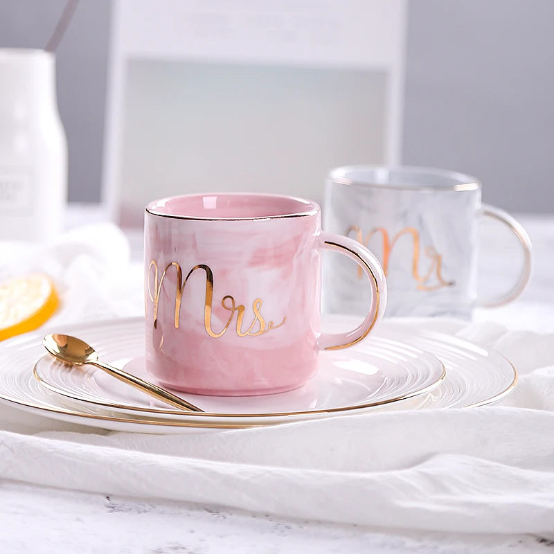 Hot Sale  Porcelain Coffee Cups Marble Mug