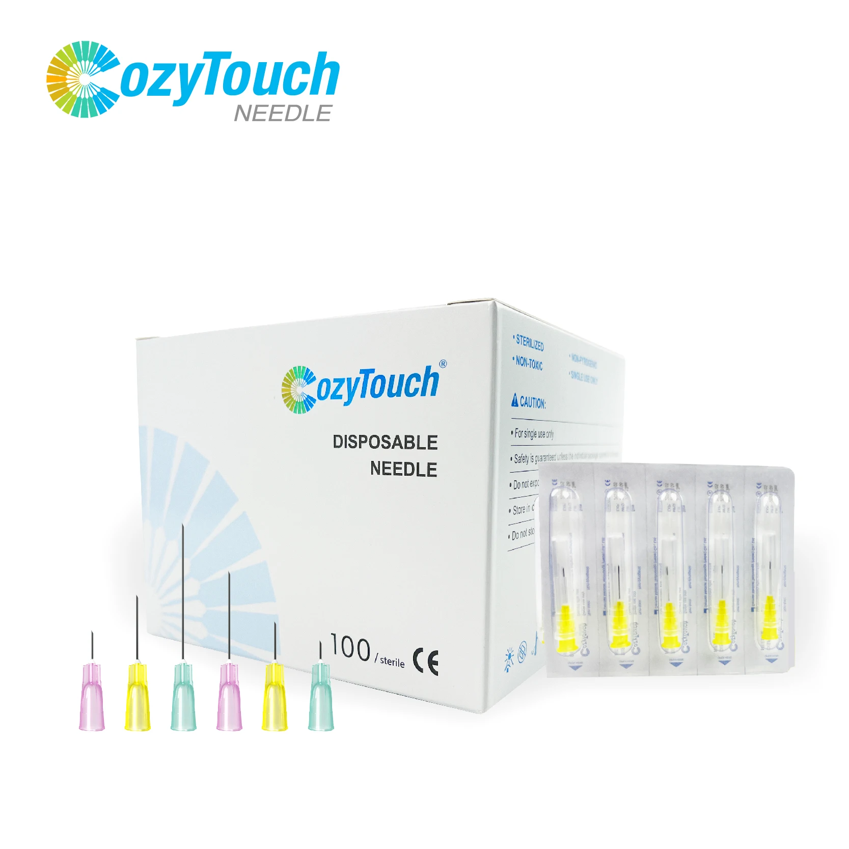 Cozytouch Ce Marked Medical Hypodermic Disposable Sterile 34G 4Mm Injection Needle In Box