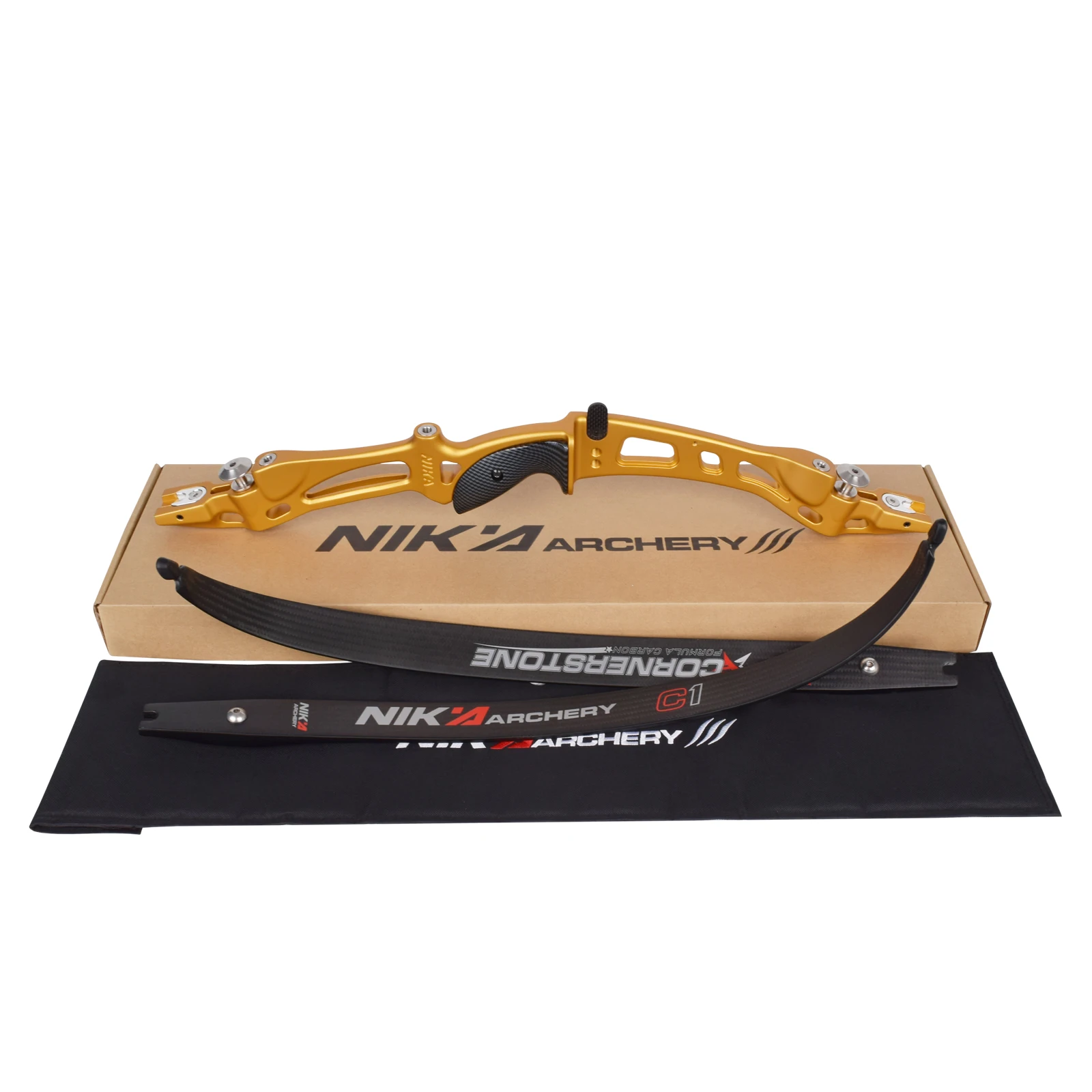 Nika Archery Professional Recurve Bow And Arrows Set ILF Carbon Limbs Aluminum Riser for Adults Teenager Shooting Competition