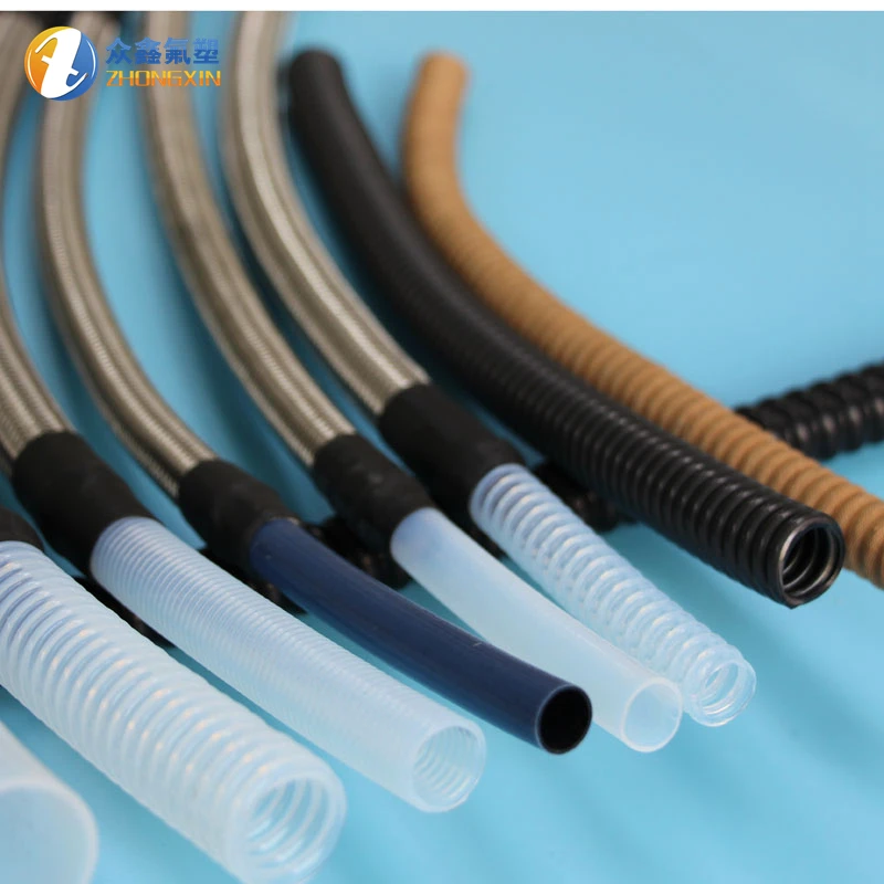 Stainless steel 304 flexible braided ptfe convoluted hose for oil purpose