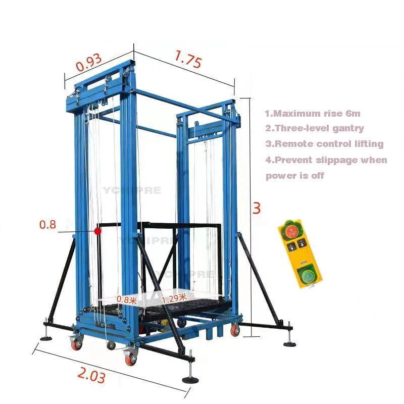 Scaffold Platform With Operation Folding Electric Lift For Construction Hanging Lifts Llectric Motor Electric Lifting Scaffold