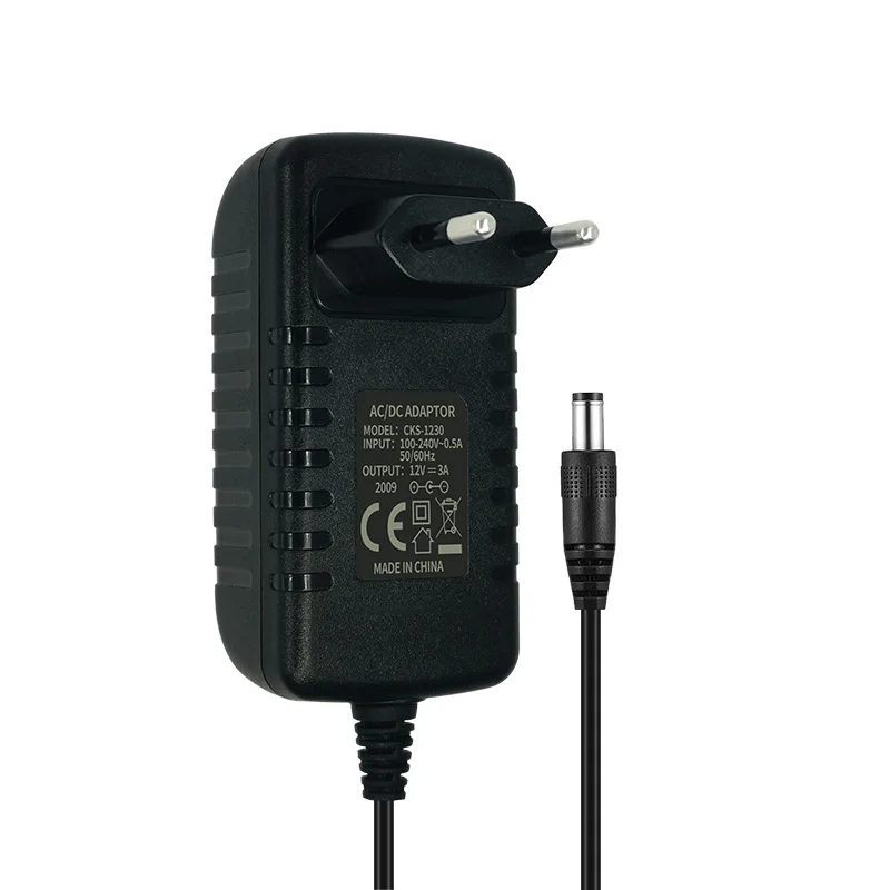 
China Manufacturer 12V 3amp 36W AC DC Power Adaptor 12v3a LED Power Supply Adapter 36W 12V 3A AC Adapter 