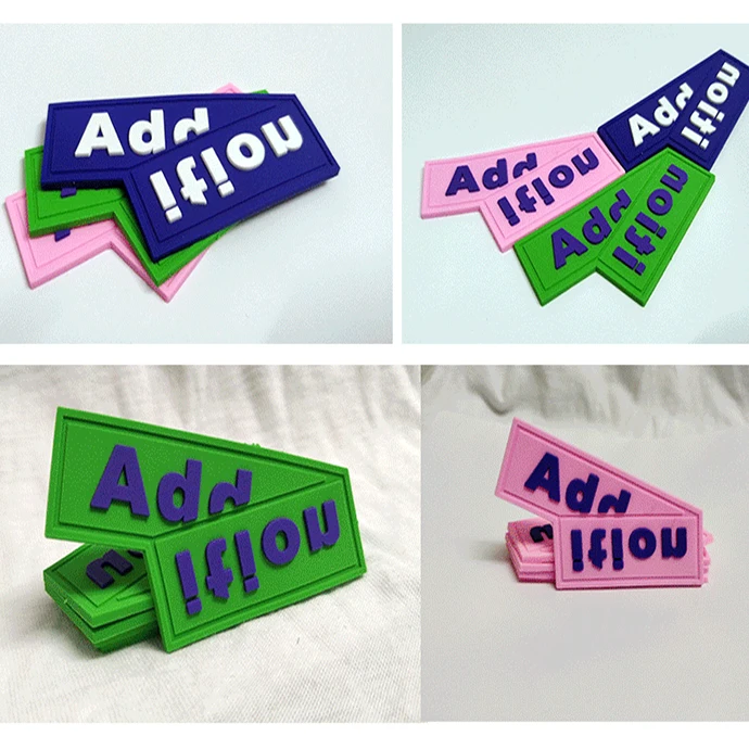 Luxury Garment Accessories Customized PVC Patches 3D Silicone Rubber Labels