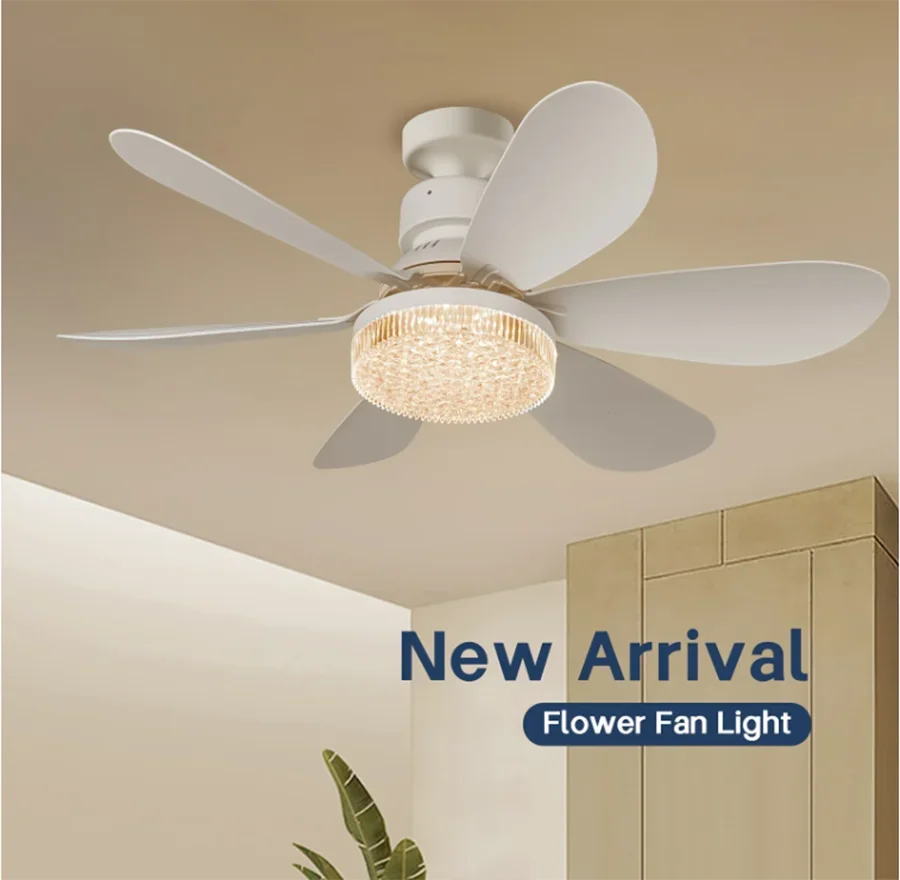 Smart Home Decor Moving Head 360 Rotating Dimmable Remote Control Modern Socket Led Ceiling Fan Lights E27 Fan Light Bulb