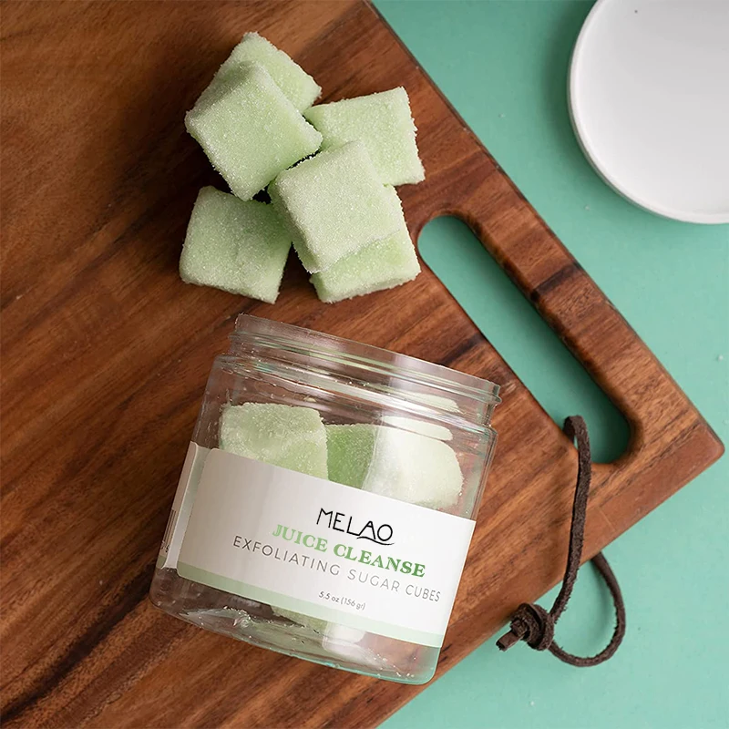 QQLR New Arrival Vegan Body Scrub Deep Cleaning Whitening Exfoliation Bath Scrub Cube Crapefruit Sugar Body Scrub Balls OEM