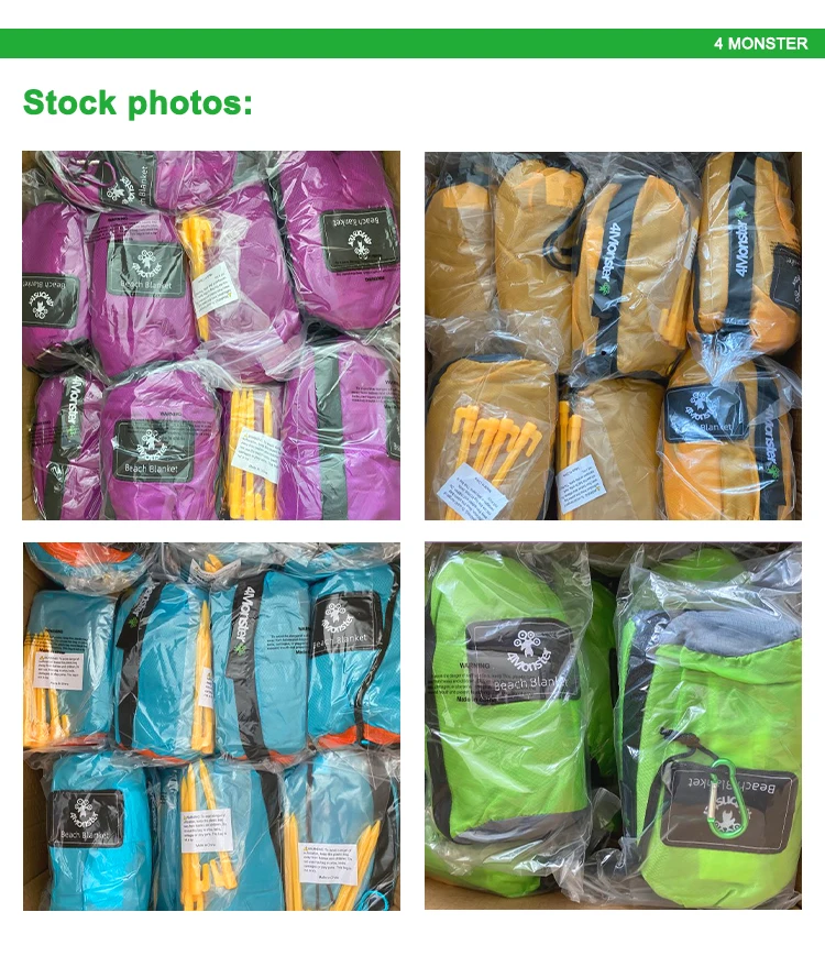 Outdoor waterproof nylon camping custom portable pocket blanket lightweight sandproof