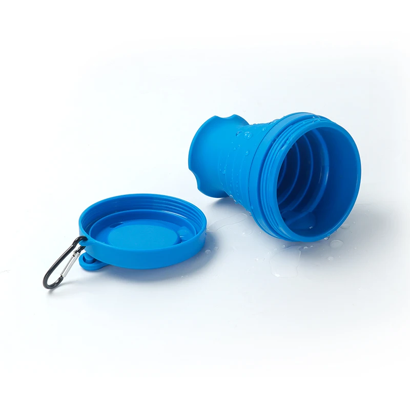 Hot Sale 400ml Bottle Food Grade BPA Folding Water Cup Outdoor Reusable Silicone Eco Friendly Foldable Travel Mug