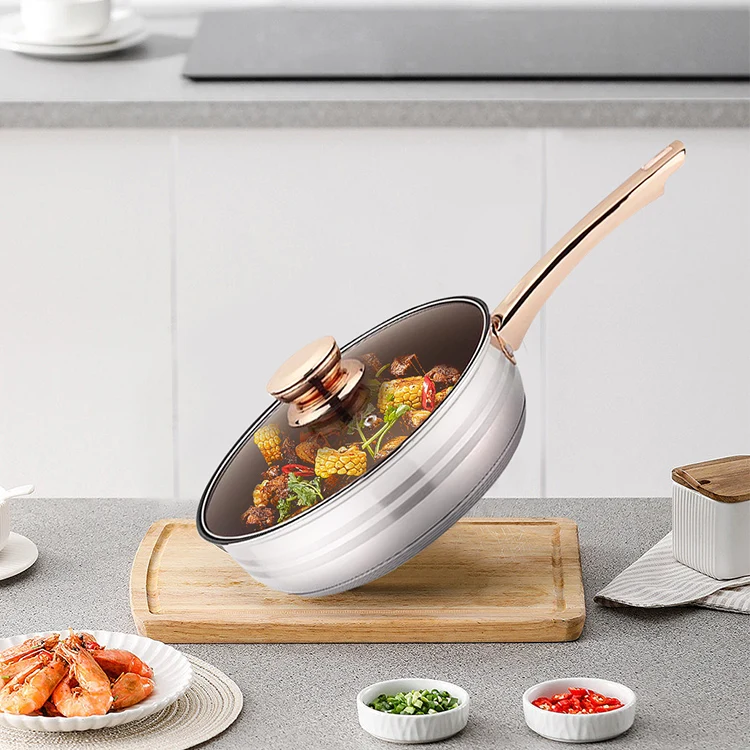 Factory oem size cookware set cooking pot and pan nonstick frypan saucepan stainless steel cook ware set