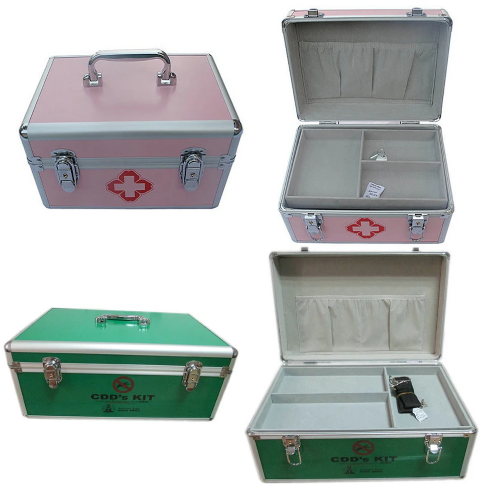 Factory Wholesale Home Office Hospital Car Medical Emergency Aluminum First Aid Kits With Supplies