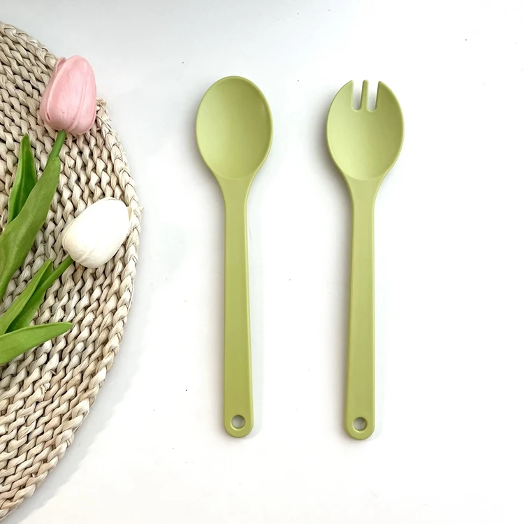 High Quality Safe Material Cutlery Set Salad Dessert Fork Plastic Rpet Soup Spoon