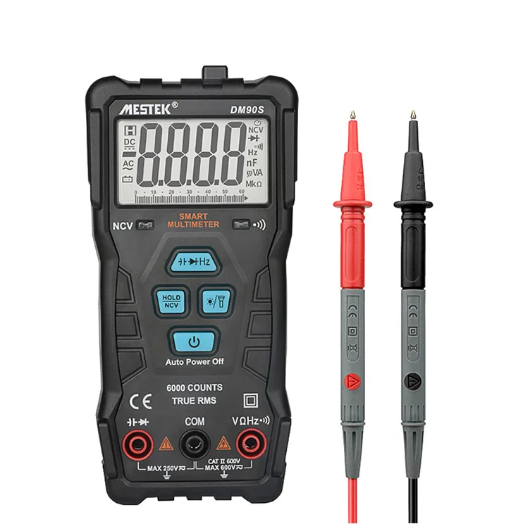 
new product ideas 2020 Mestek Smart Multimeter 6000 Counts DM90S 600V/10A Voltage Current Resistance Multimeters Tester 