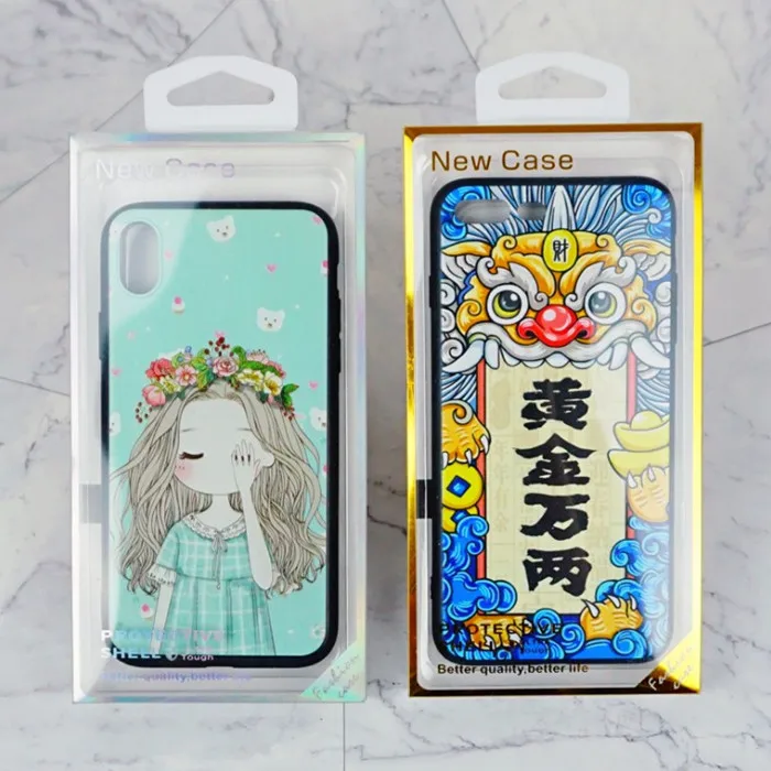 General pvc packaging electronic products phone case package box 5.5inch plastic box