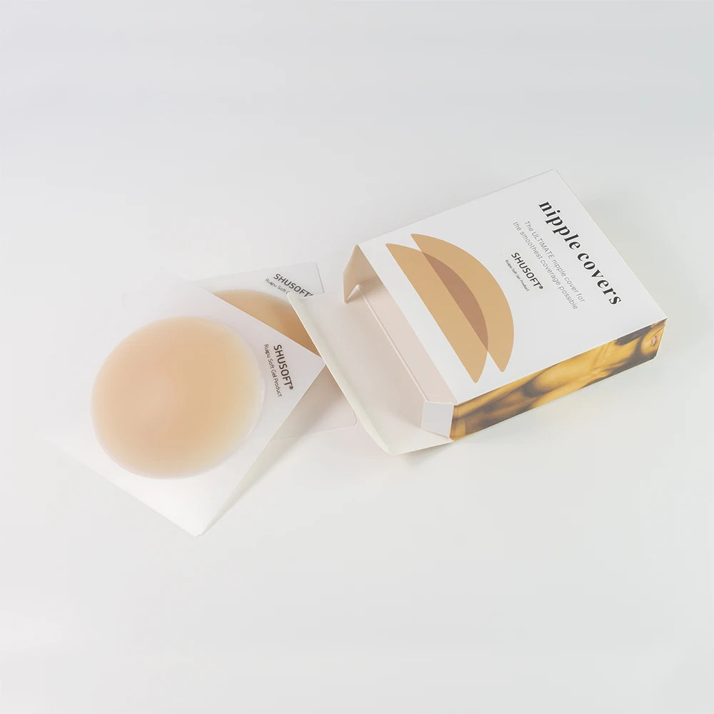 Wholesale Women Washable Reusable  Invisible Concealer Ultra-thin Silicone Breast Nipple Pasties Soft Self-adhesive Nipple Cover