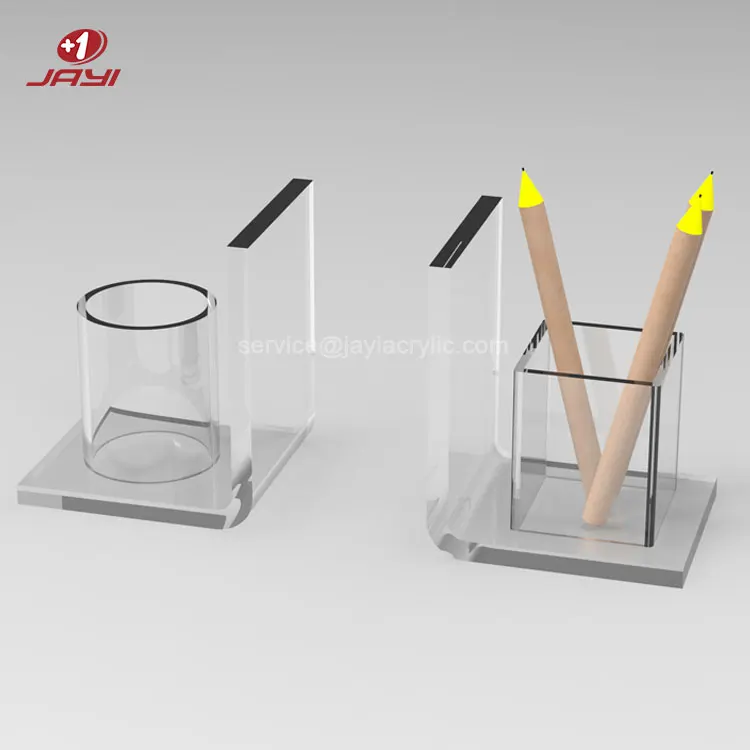  JAYI Custom Acrylic Book end Lucite L Shape Mail Magazine Holder
