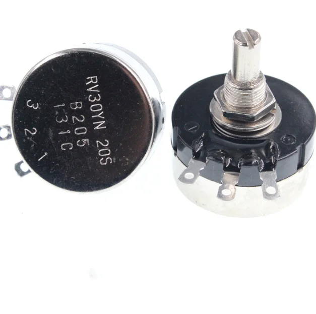 RV30 B1K 2K 3K 5K 10K 20K 30K 50K 100K 200K 500k регулируемое сопротивление однооборотный потенциометр из углеродной пленки RV30YN20S