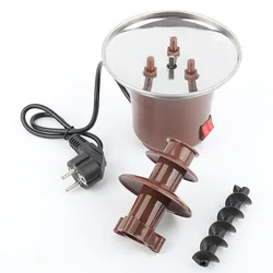New Mini Chocolate Fountain Three Layers Creative Design Chocolate Melt With Heating Fondue Machine DIY Mini Waterfall Hotpot