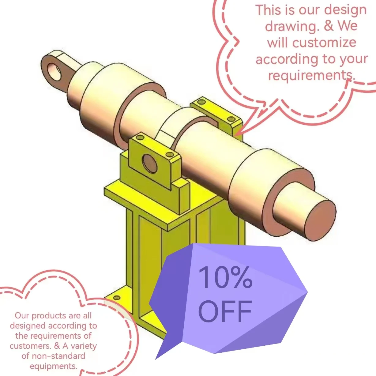 Environmental protection dust removal equipment General equipment and parts manufacturing Side push cylinder assembly