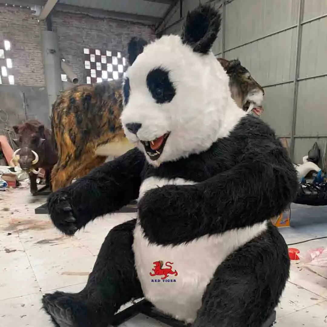Playground Animatronic Panda Model for Sale High Quality Factory Various Real Outdoor Amusement Park Equipment Assemblage
