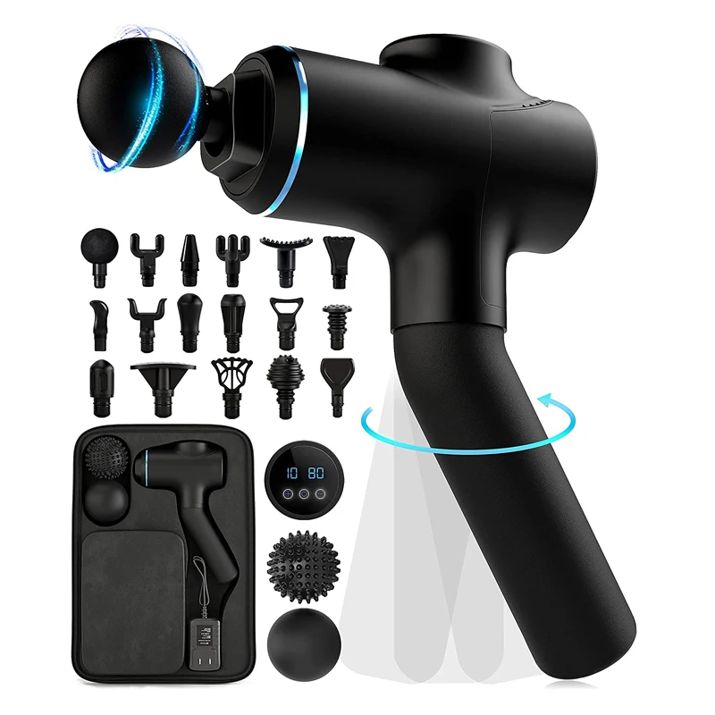 BK 2022 mini handheld masajeador de espalda pistolet 30 speed percussion messager hammer therapy massage gun powerful