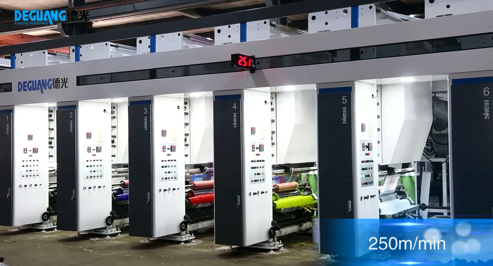 DEGUANG brand Fully Automatic PE Film Rotogravure Press Rotogravure Printing machine